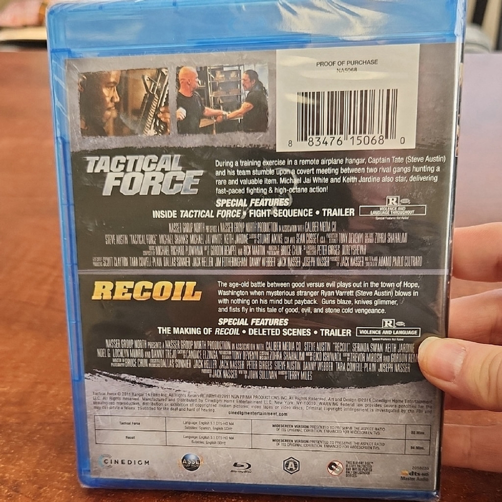 Steve Austin Double Feature Blu-ray - Tactical Force & Recoil - Picture 2 of 2